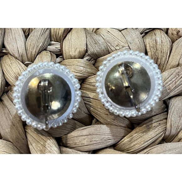 Vintage Clip On Earrings Silver Tone Statement Cluster Large Pinup Rockabilly - Picture 6 of 9